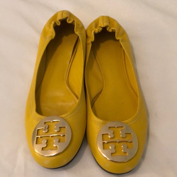 tory burch yellow flats
